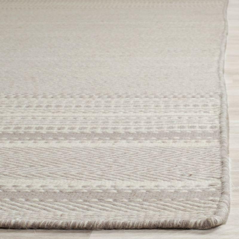 Kilim KLM419 Hand Woven Flat Weave Accent Rug - Grey/Ivory - 3'x5' - Safavieh