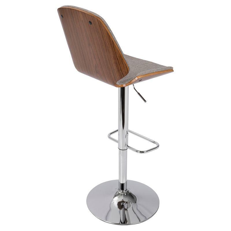 Serena Mid-Century Modern Adjustable Barstool Gray - LumiSource