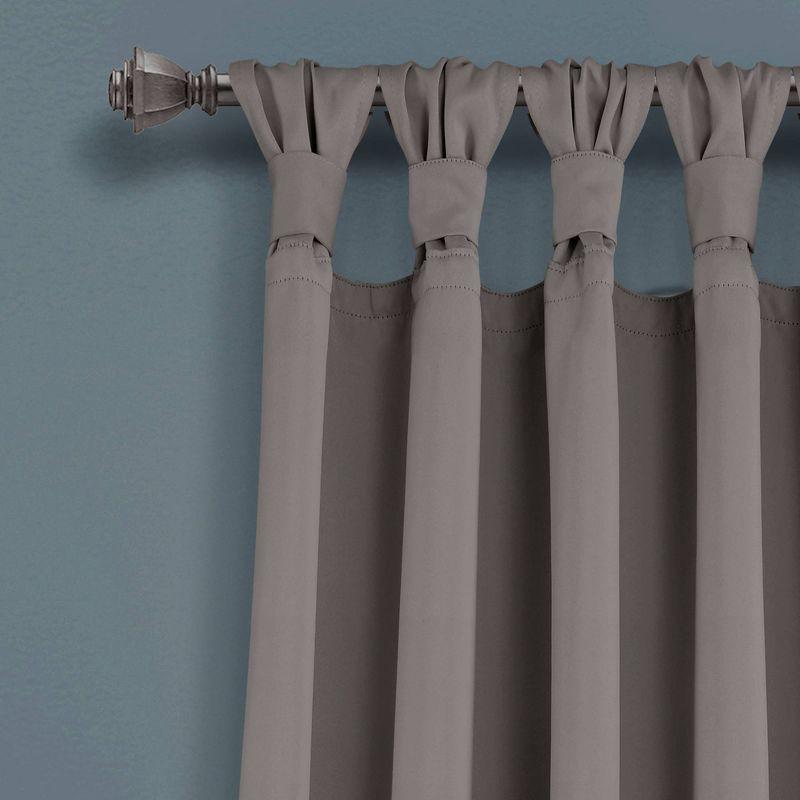 Lush Decor Insulated Knotted Tap Polyester Blackout Curtain Pair