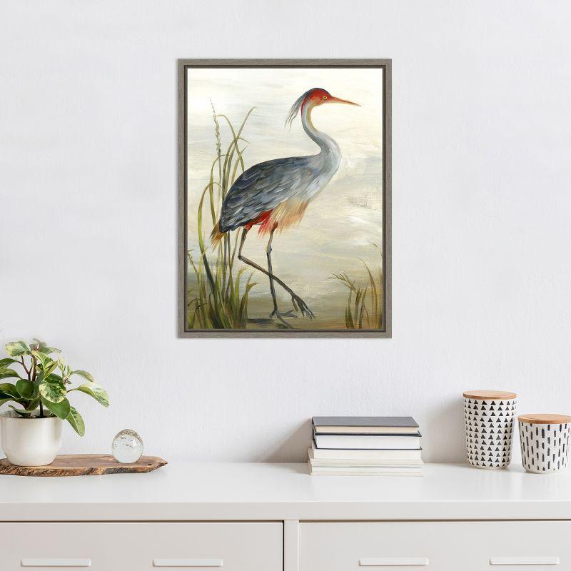 Amanti Art Grey Heron by Aimee Wilson Framed Canvas Wall Art