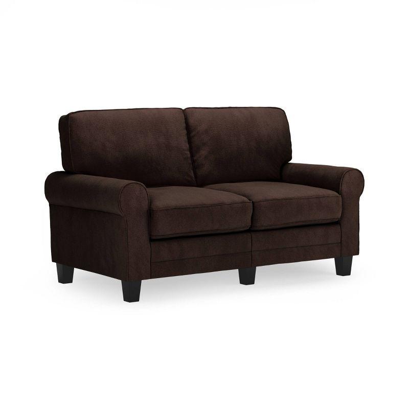 Serta Copenhagen 61" Rolled Arm Sofa, Easy Care Fabric, Soft Pillow Back, Pocket Coil Seat Cushions