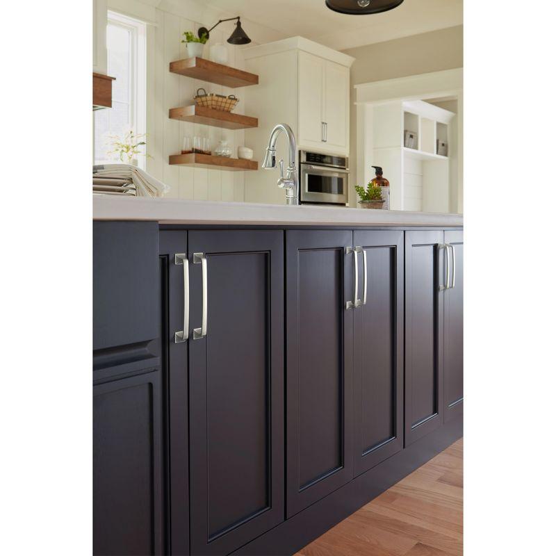 Amerock Ville 6-5/16 inch (160mm) Center-to-Center Satin Nickel Cabinet Pull