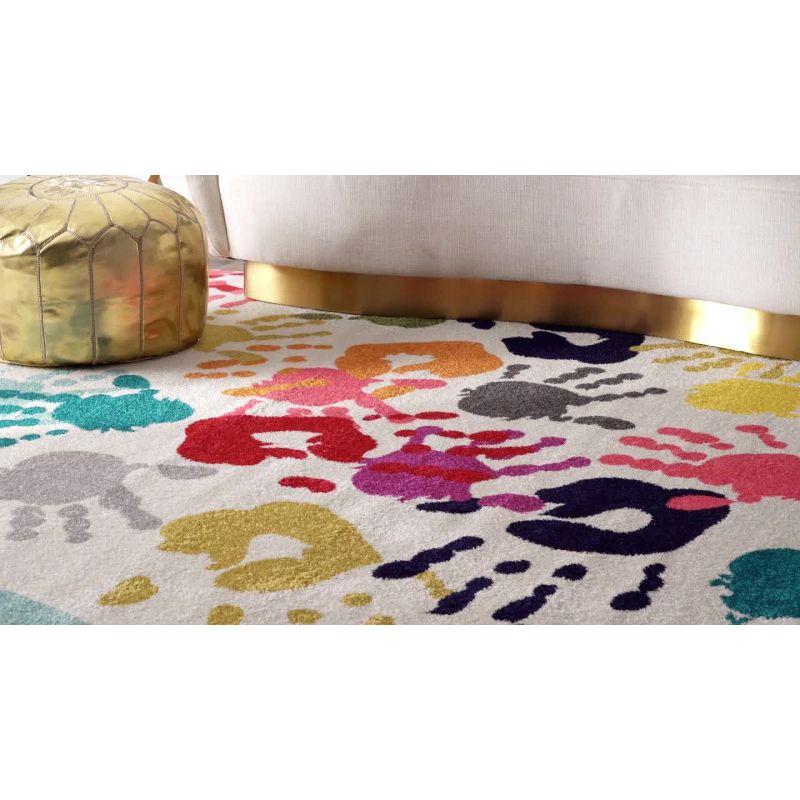 Nuloom Pinkie Handprint Kids Area Rug