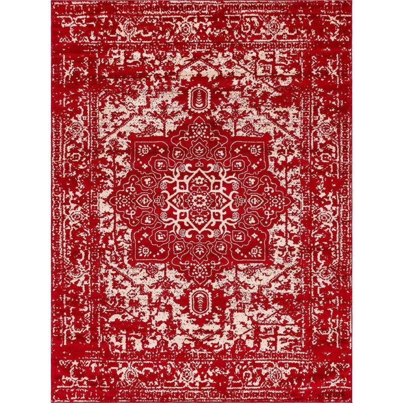 Unique Loom 9' 0 x 12' 0 Red Richmond Medallion Area Rug
