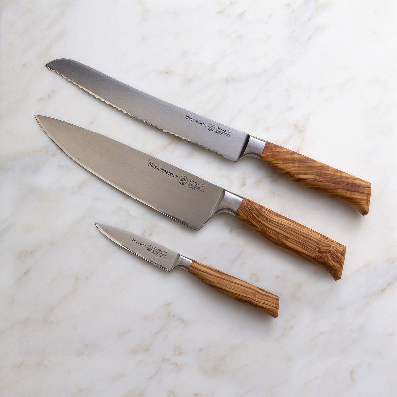 Messermeister Oliva Elite Olive Wood 3-Piece Knife Set