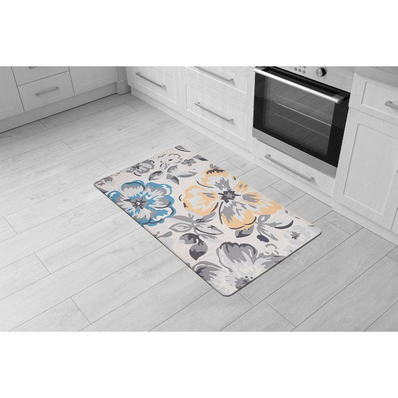 World Rug Gallery Modern Floral Anti Fatigue Standing Mat