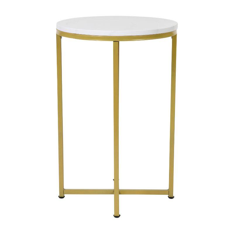 Flash Furniture Hampstead Collection End Table - Modern Laminate Accent Table with Crisscross Frame