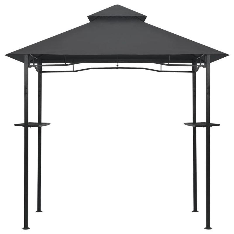 vidaXL BBQ Gazebo 7.9'x4.9'x8.4' Anthracite Steel