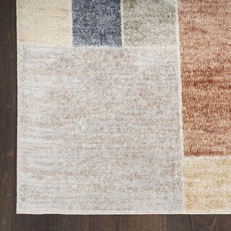 Nourison Astra Machine Washable 2'2" x 10' Multicolor Contemporary Indoor Bathroom, Kitchen Runner Rug