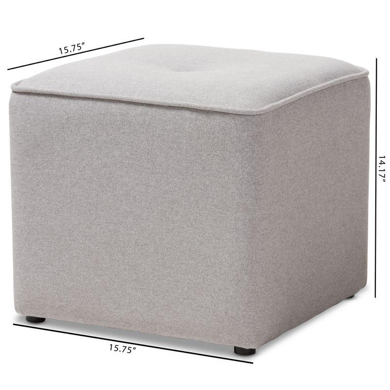 Corinne Modern and Contemporary Fabric Upholstered Ottoman - Baxton Studio