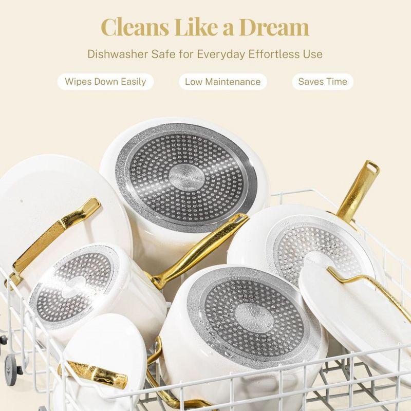 Gotham Steel Gotham Steel Modern Collection 11 Pc Cream Nonstick Cookware Set