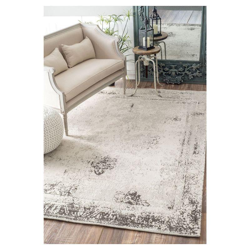 Shawanna Gray Vintage Wool and Synthetic Accent Rug