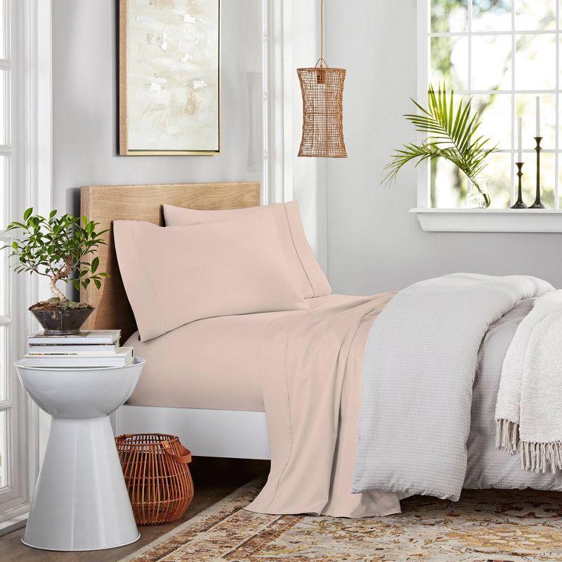 Blush Full Organic Cotton Percale Sheet Set