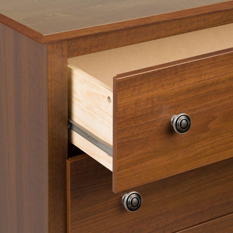 45.25" Monterey Vertical Dresser Cherry - Prepac: 5-Drawer Storage for Bedroom Space Savers