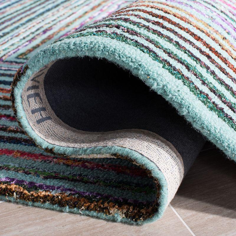 Nantucket NAN603 Hand Tufted Area Rug - Teal - 6'x6' - Safavieh.