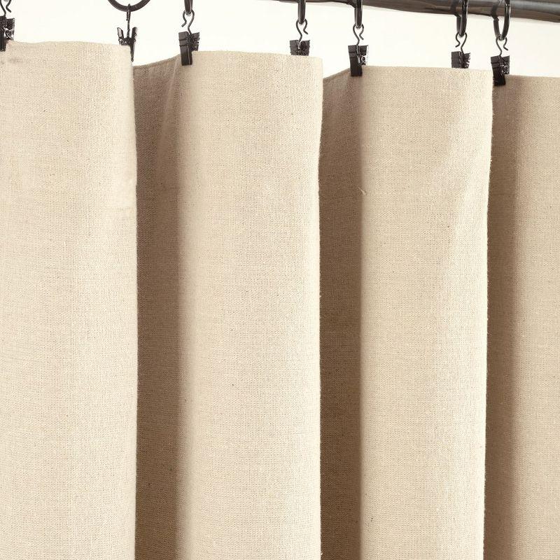 Linen Button 100% Lined Blackout Window Curtain Panel Dark Linen Single 40X84