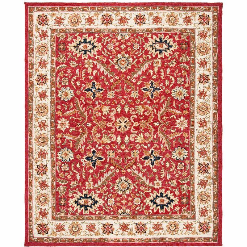 Chelsea HK157 Handmade Area Rug - 8'x10' - Red/Ivory - Safavieh