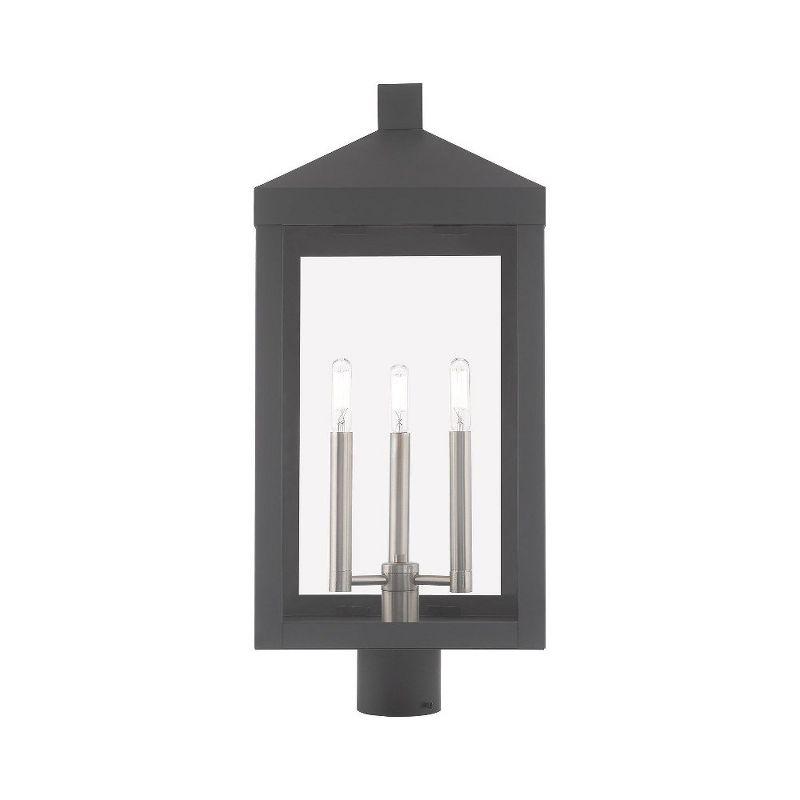 Livex Lighting Nyack 3 - Light Post Light in  Scandinavian Gray