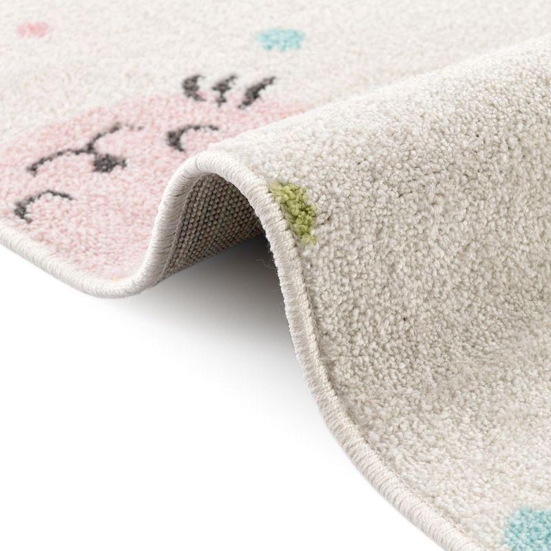 Whimsy Molly Pink/Gray/Yellow Kid Rug