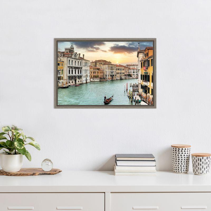 Amanti Art Gran Canal Vista Italy by Alan Blaustein Canvas Wall Art Print Framed 23 x 16-in.