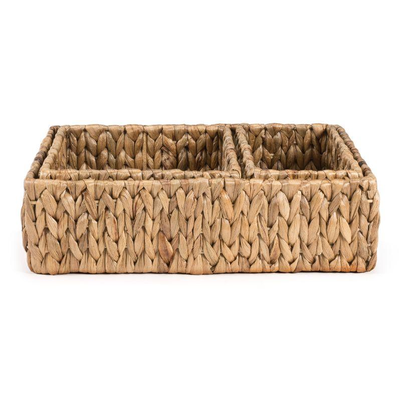 happimess Tress Minimalist Hand-Woven Hyacinth Nesting Baskets, Natural (Set of 3)