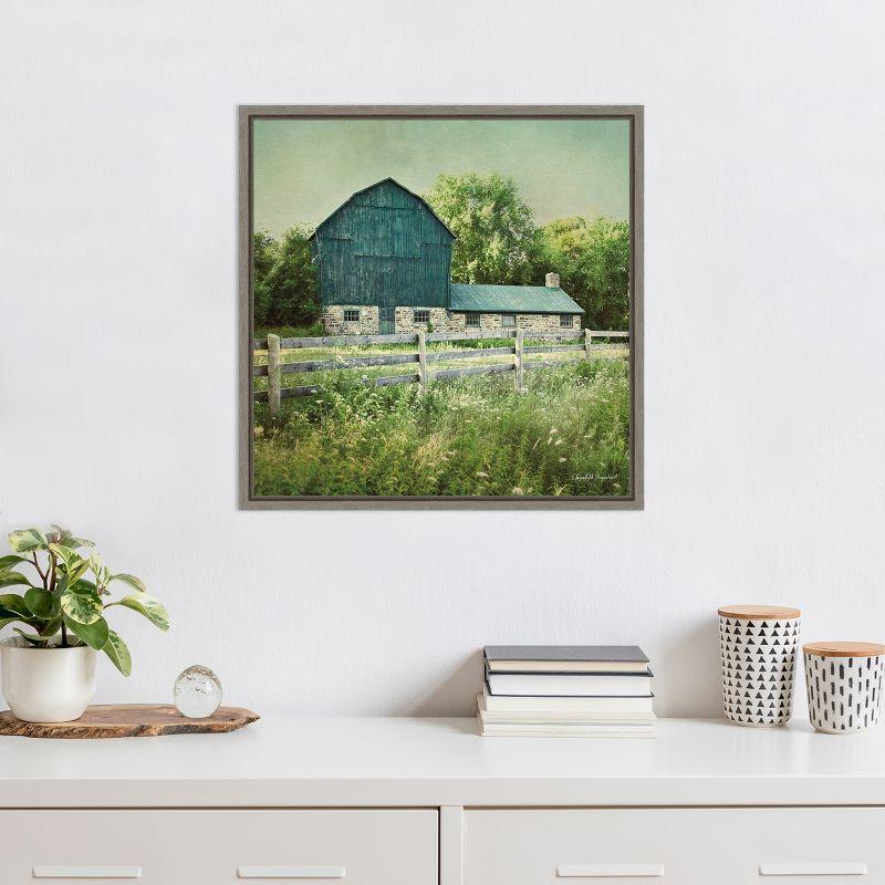 Amanti Art Blissful Country III (Barn) by Elizabeth Urquhart Framed Canvas Wall Art