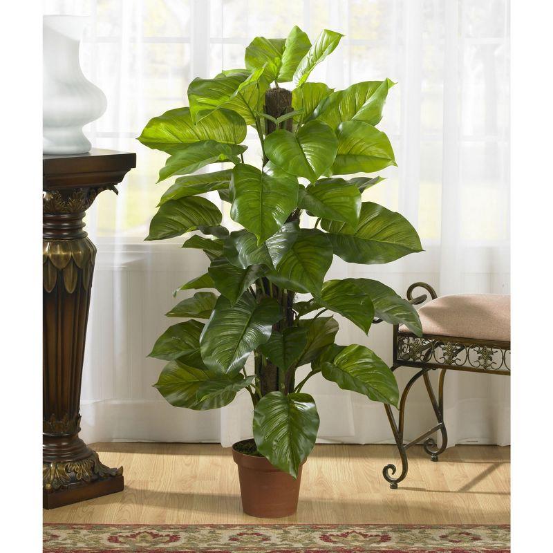 52" Faux Large Leaf Philodendron Plant