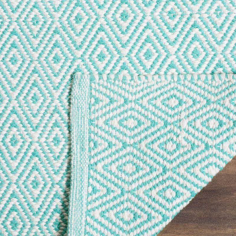 Montauk MTK515 Hand Woven Area Rug - Ivory/Aqua - 6'x6' - Safavieh.