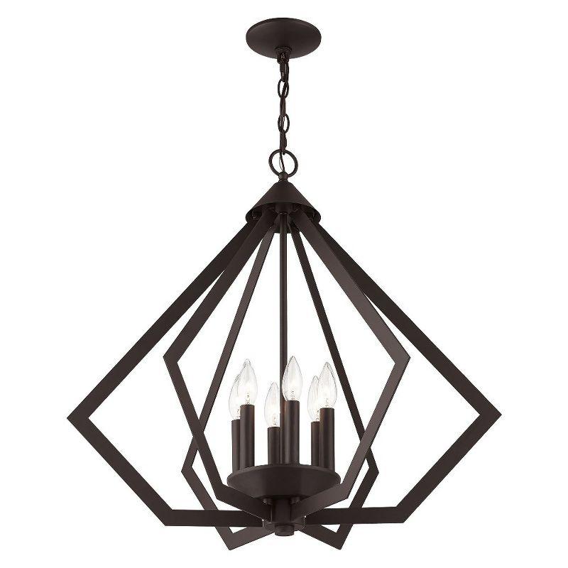 Livex Lighting Prism 6 - Light Chandelier in  Antique Brass