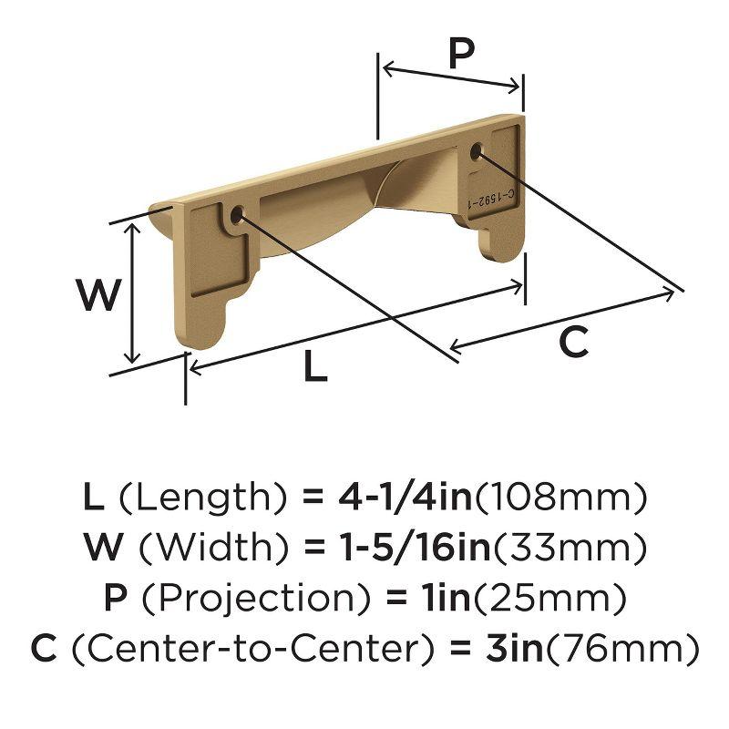 Inspirations 3" Center to Center Cup/Bin Pull