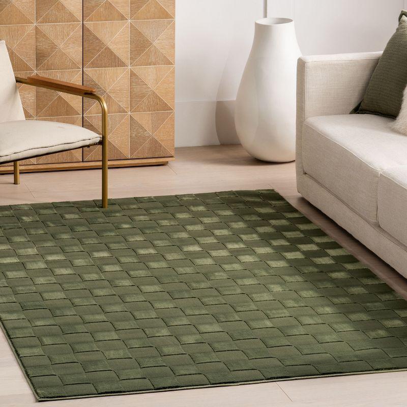 Nuloom Alaiya Checkered Machine Washable Indoor Area Rug