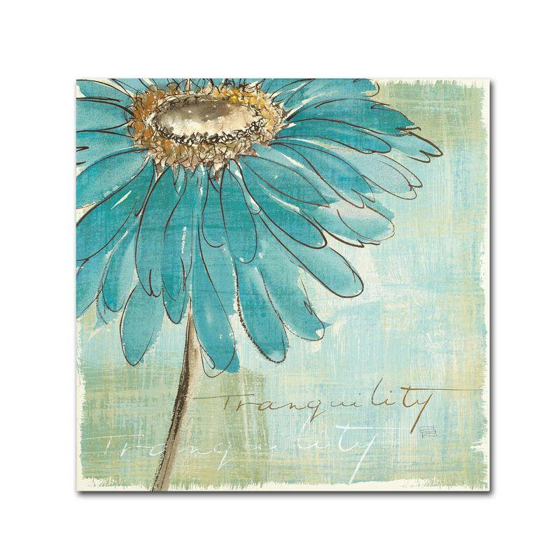 Tranquil Blue Floral Canvas Art 35'' x 35''