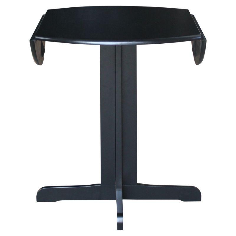 36" Dual Dining Drop Leaf Dining Table Black - International Concepts
