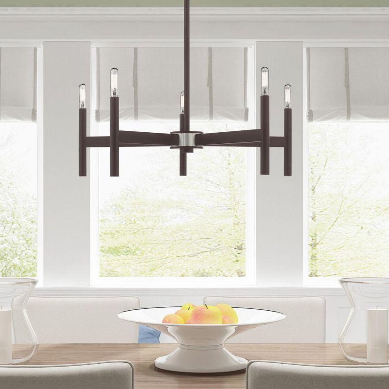 Livex Lighting Copenhagen 5 - Light Chandelier in  Bronze