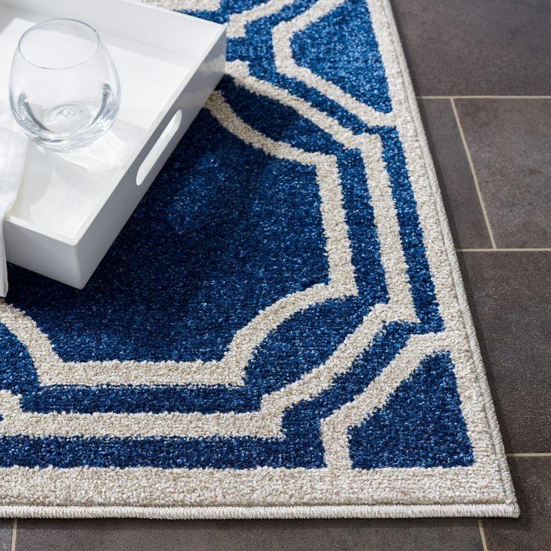 Amherst AMT411 Power Loomed Runner Rug - Navy/Ivory - 2'3"x11' - Safavieh.