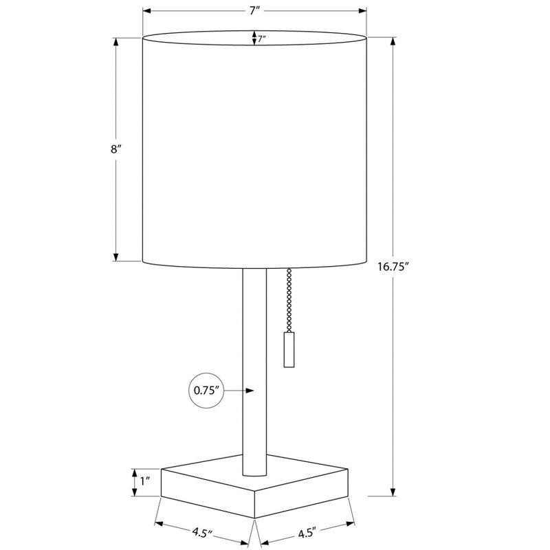 Monarch Specialties Lighting Set Of 2 17inchH Table Lamp Usb Port Included Black Metal Beige Shade Contemporary