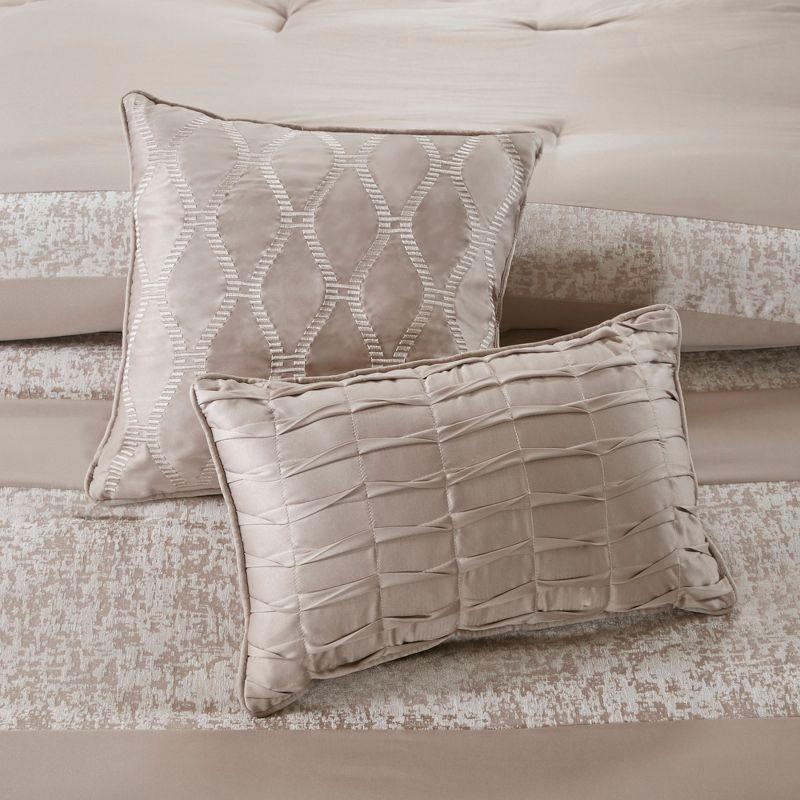 Ava 7 Piece Chenille Jacquard Comforter Set