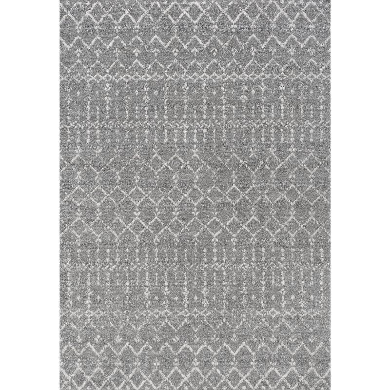 JONATHAN Y Moroccan HYPE Boho Vintage Diamond Gray/Ivory 8 ft. x 10 ft. Area Rug