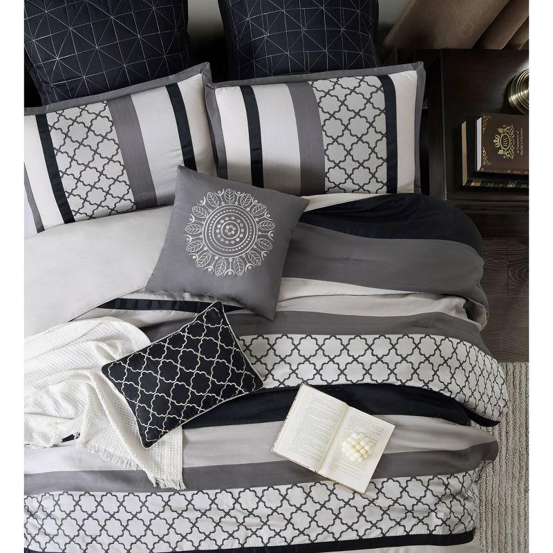 Nanshing 8pc King Avalon Comforter Set Black