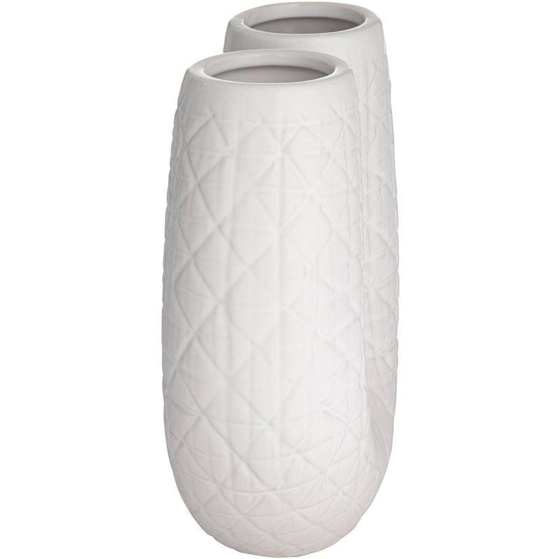 Studio 55D Albuquerque Matte White 9 3/4" High U-Shaped Decorative Vase