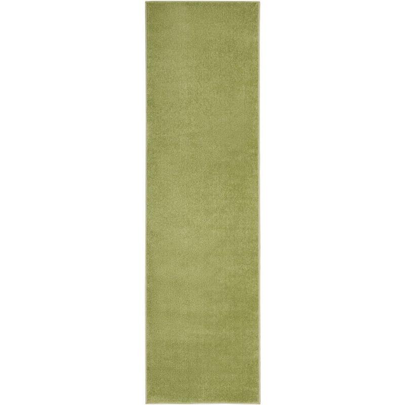 Moss Green Low Pile Indoor/Outdoor Runner Rug 2'2" x 7'6"