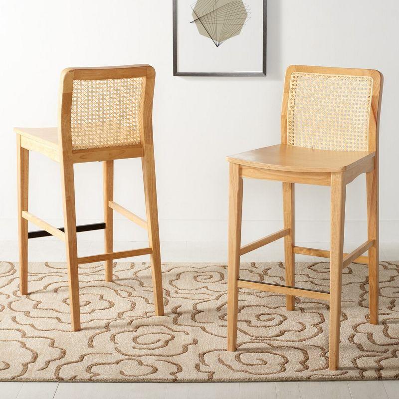 Benicio Rattan Bar Stool (Set Of 2)  - Safavieh