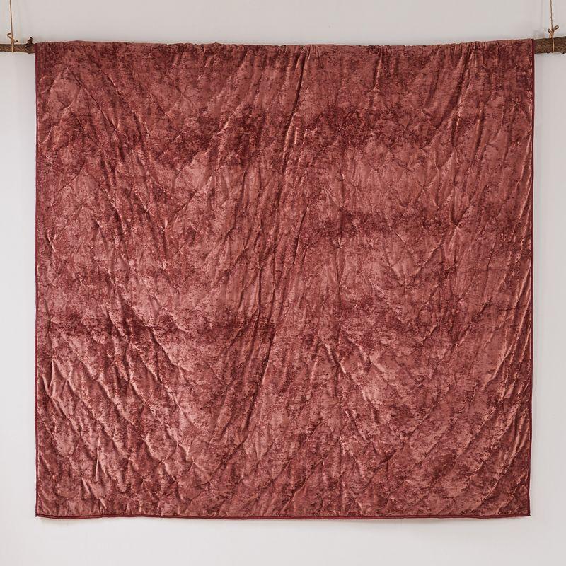 Abruzzi Velvet Red King Quilt - Birch Hill by Levtex Home
