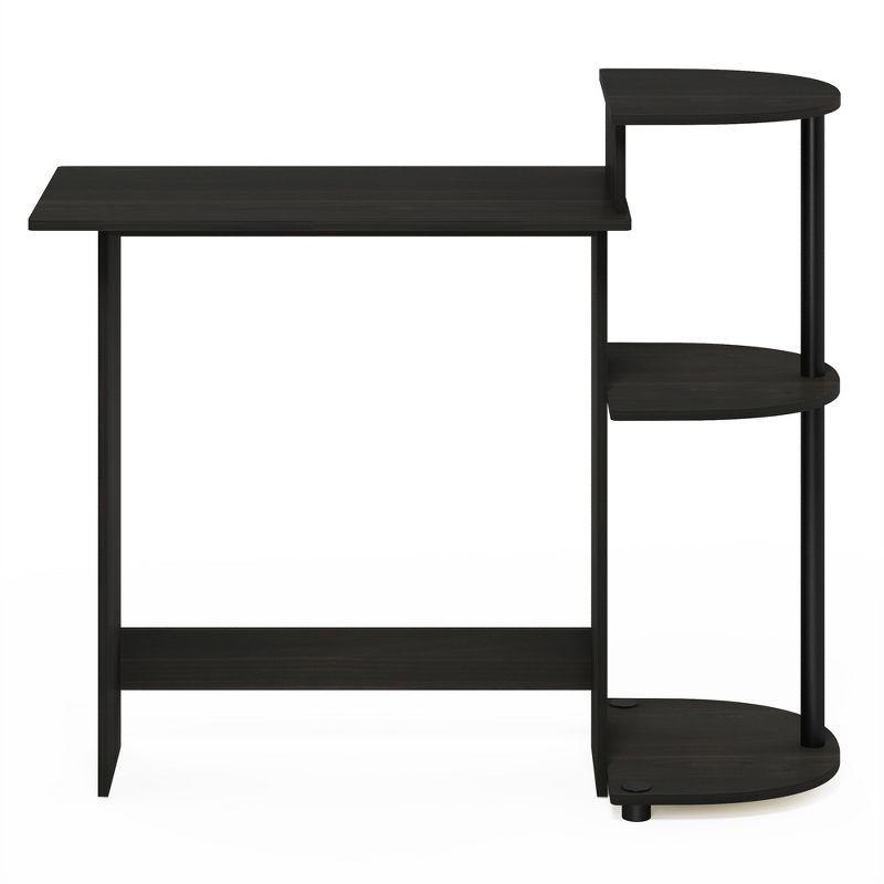 Furinno Modern Compact Computer Desk Writing Study Home Office Corner Desk with Storage Shelves