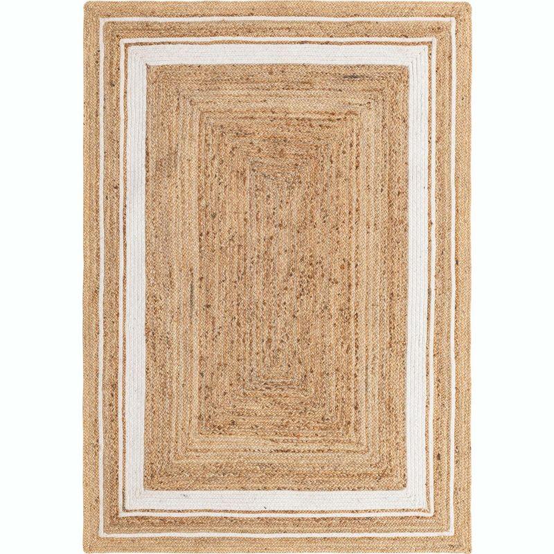 Unique Loom 5' 1 x 8' 0 Gujarat Braided Jute Rectangle Area Rug