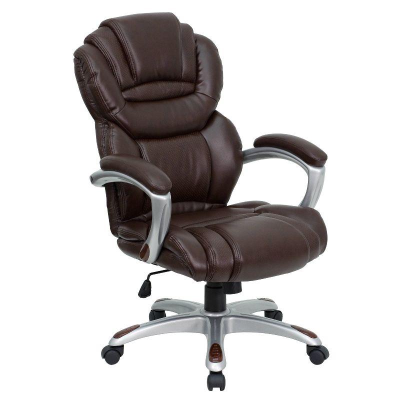 High Back Brown LeatherSoft Executive Swivel Office Chair