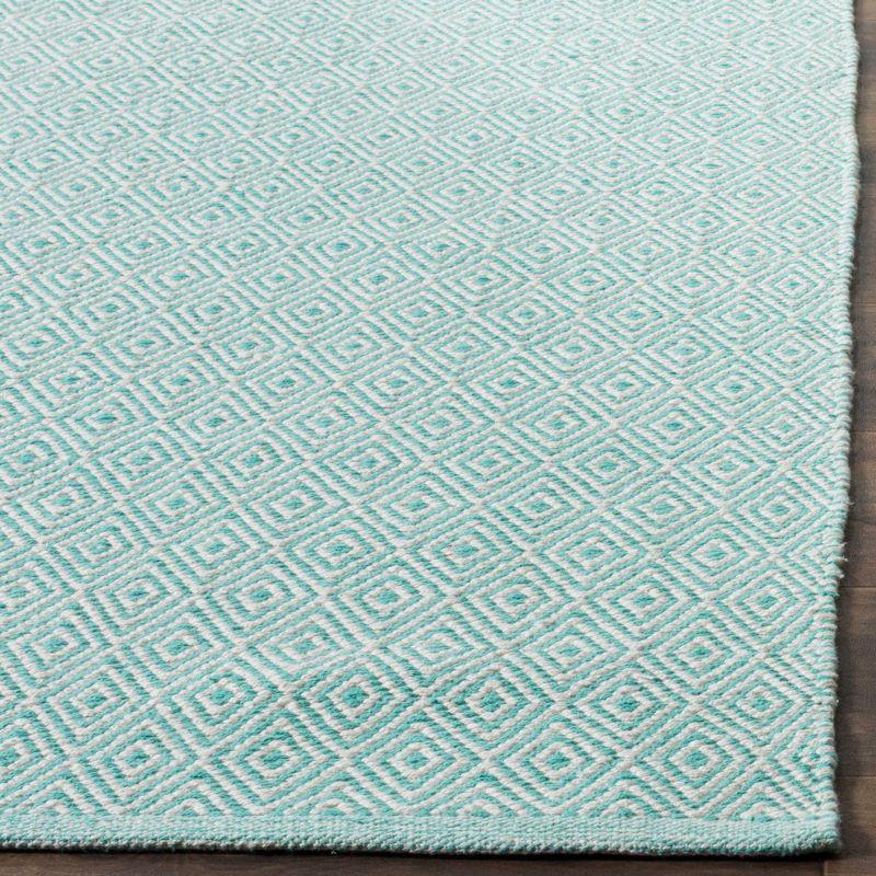 Montauk MTK515 Hand Woven Area Rug - Ivory/Aqua - 6'x6' - Safavieh.
