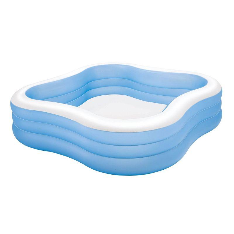 Blue and White Vinyl Square Family Pool