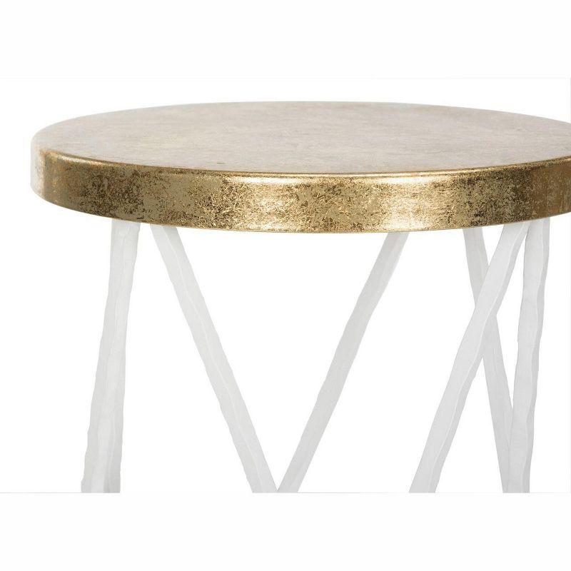 Hester Bar Stool - White/Gold - Safavieh