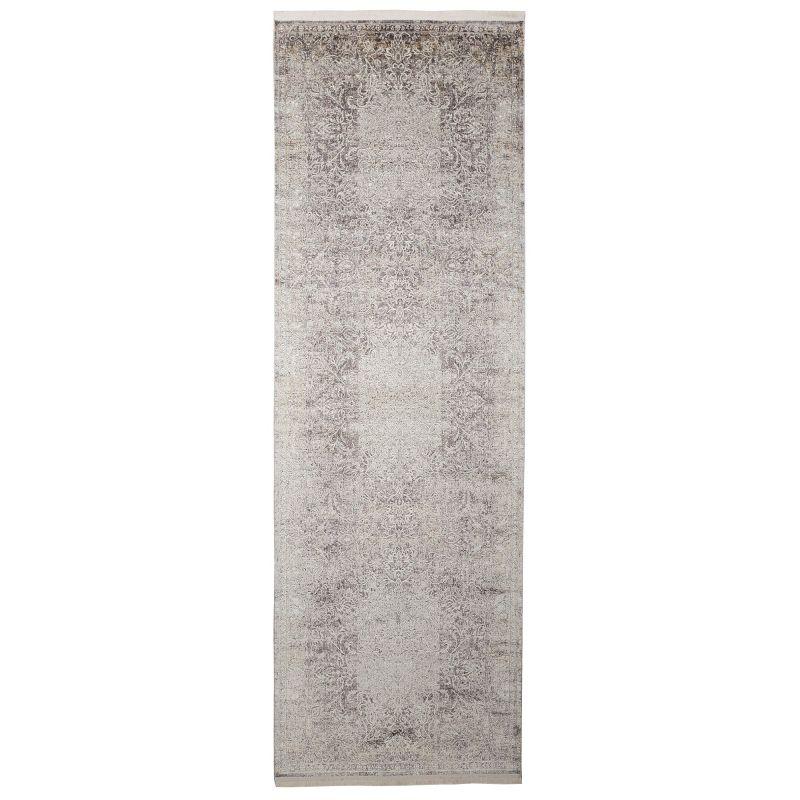 Sarrant Transitional Medallion Gray/Ivory/Tan Area Rug
